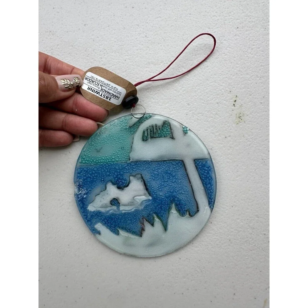 PamPeana Hawaii Tropical Botanical Garden Souvenir Handmade Glass Art Ornament